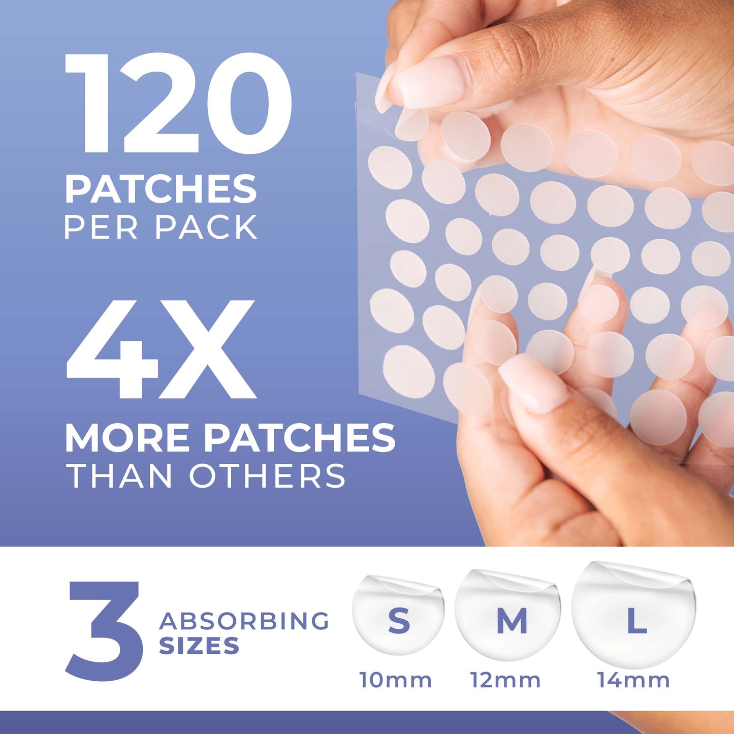 PATCHRX - SPOT PIMPLE PATCHES - SALICYLIC ACID - 120 PATCHES - 3