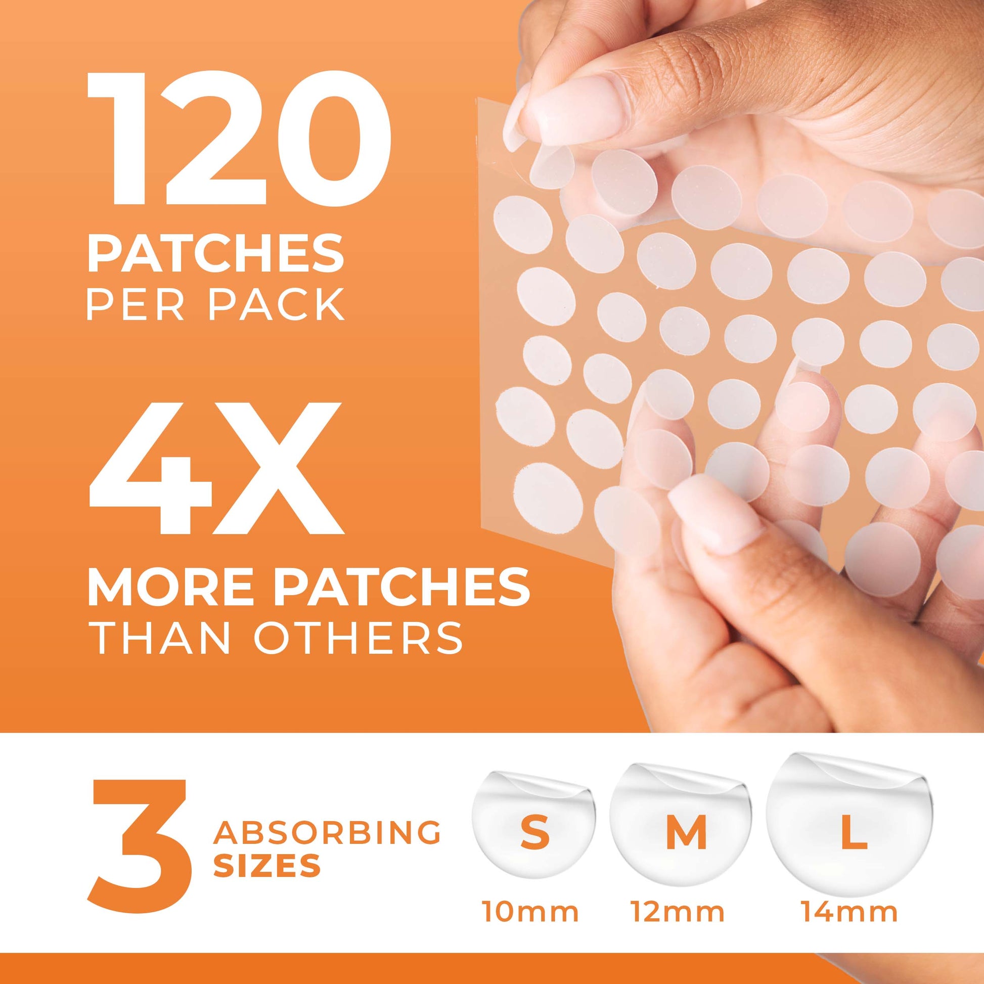 PATCHRX - SPOT PIMPLE PATCHES - HYDROCOLLOID - 120 PATCHES - 3