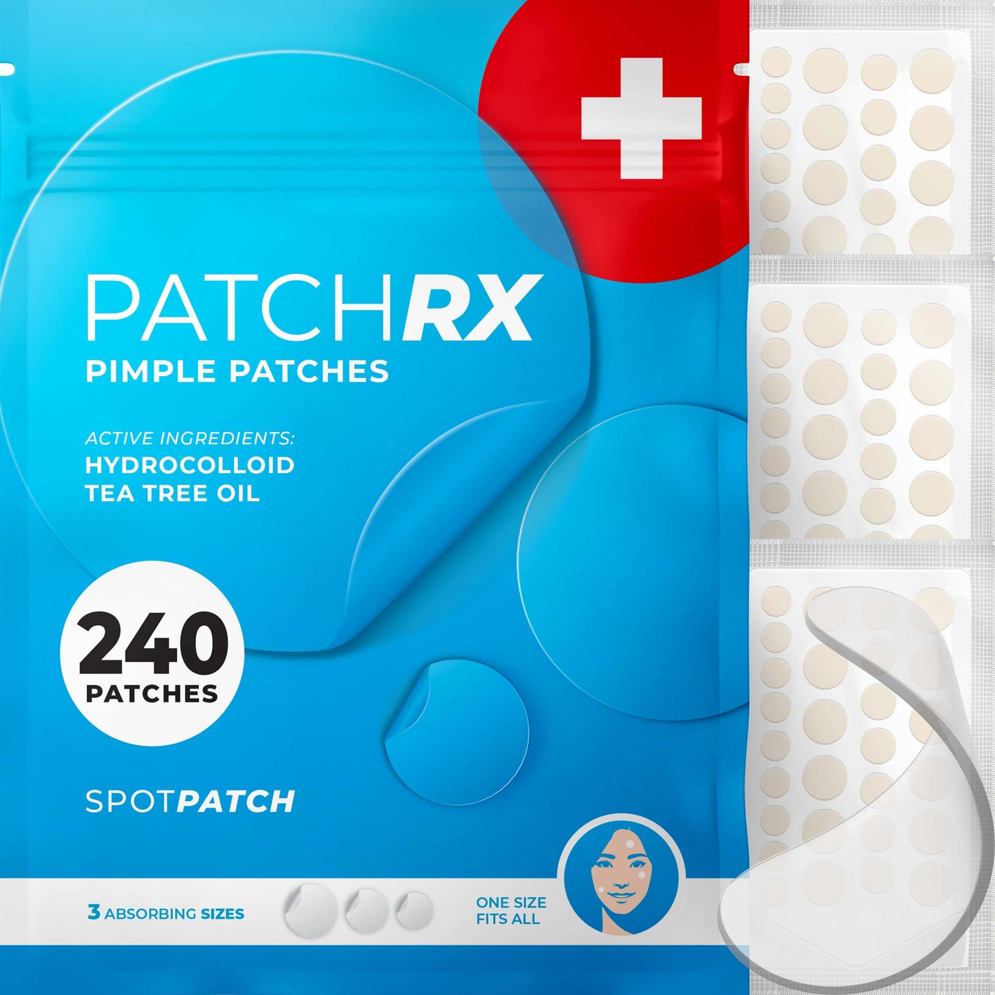 Spot Pimple Patches with Hydrocolloid and Tea Tree Oil