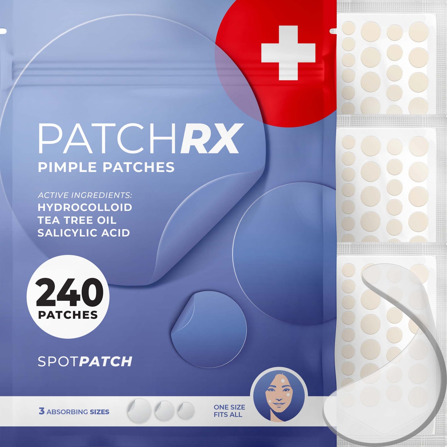 Spot Pimple Patches with Hydrocolloid and Tea Tree Oil